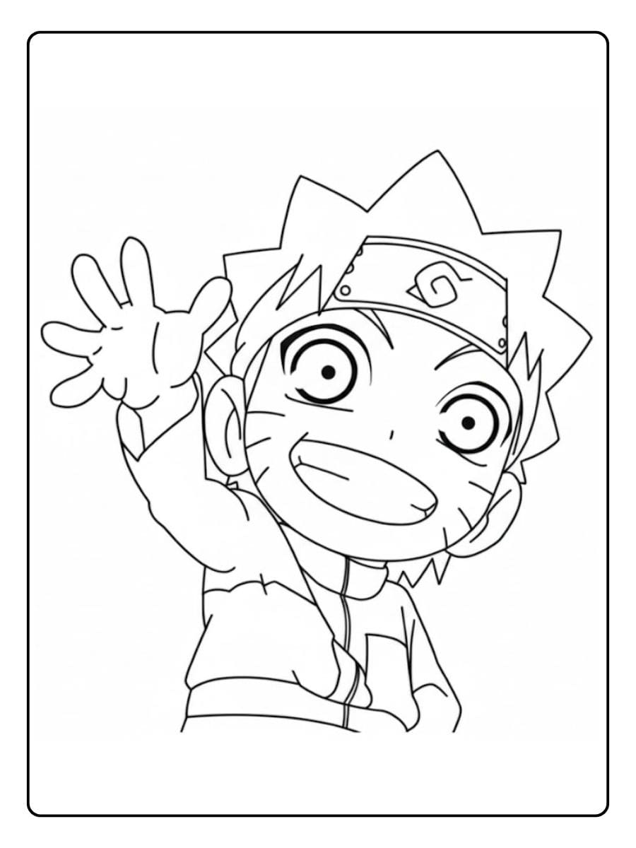 Agitant Naruto Chibi Coloriage Naruto Kawaii
