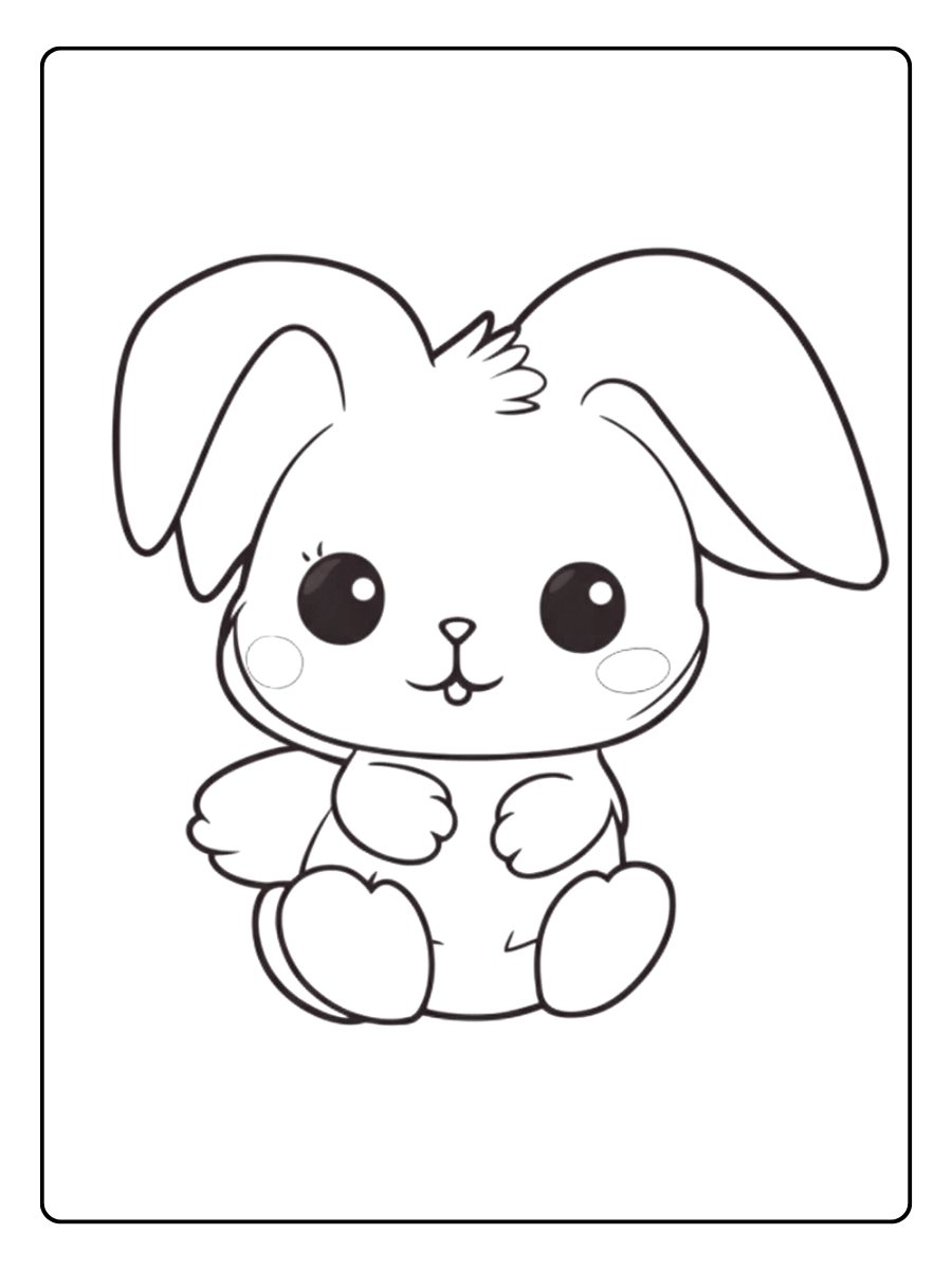 Bébé Lapin Coloriage Kawaii