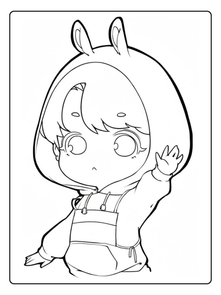 Coloriage Gratuit à Imprimer – Dessins à Colorier PDF & PNG 160 Coloriage kawaii de personnages chibi