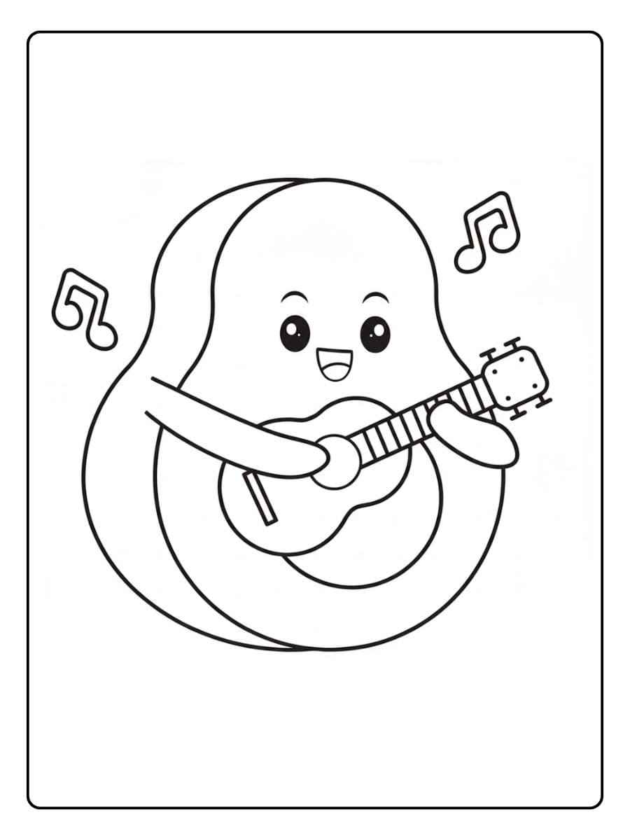 Coloriage Avocat Kawaii Mignon Le Cadeau Parfait