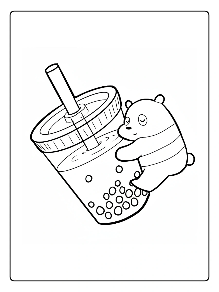 Coloriage Bubble Tea Kawaii (7)