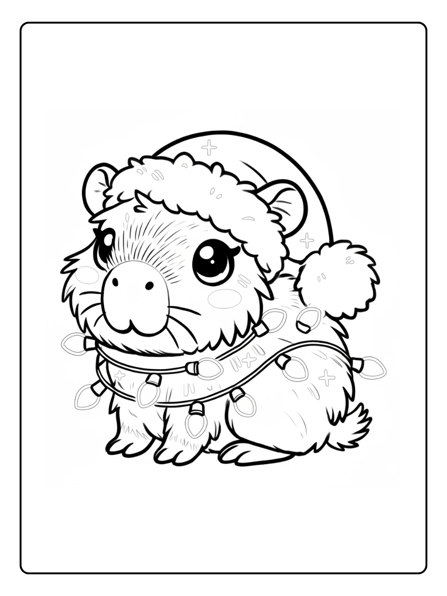 Coloriage Capybara Kawaii (7)