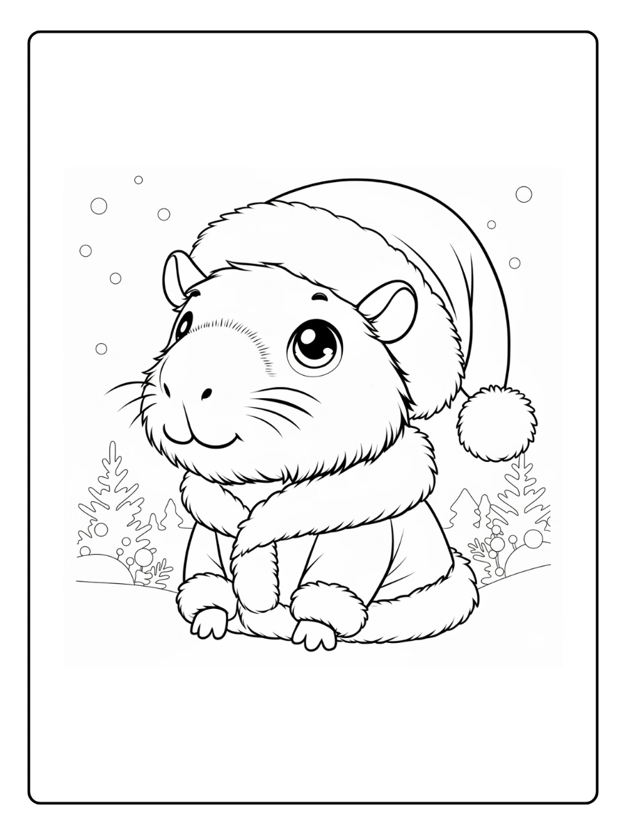 Coloriage Capybara Kawaii (8)