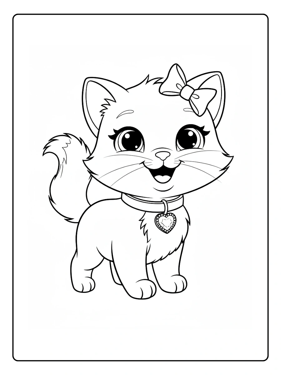 Coloriage Chaton Kawaii (3)
