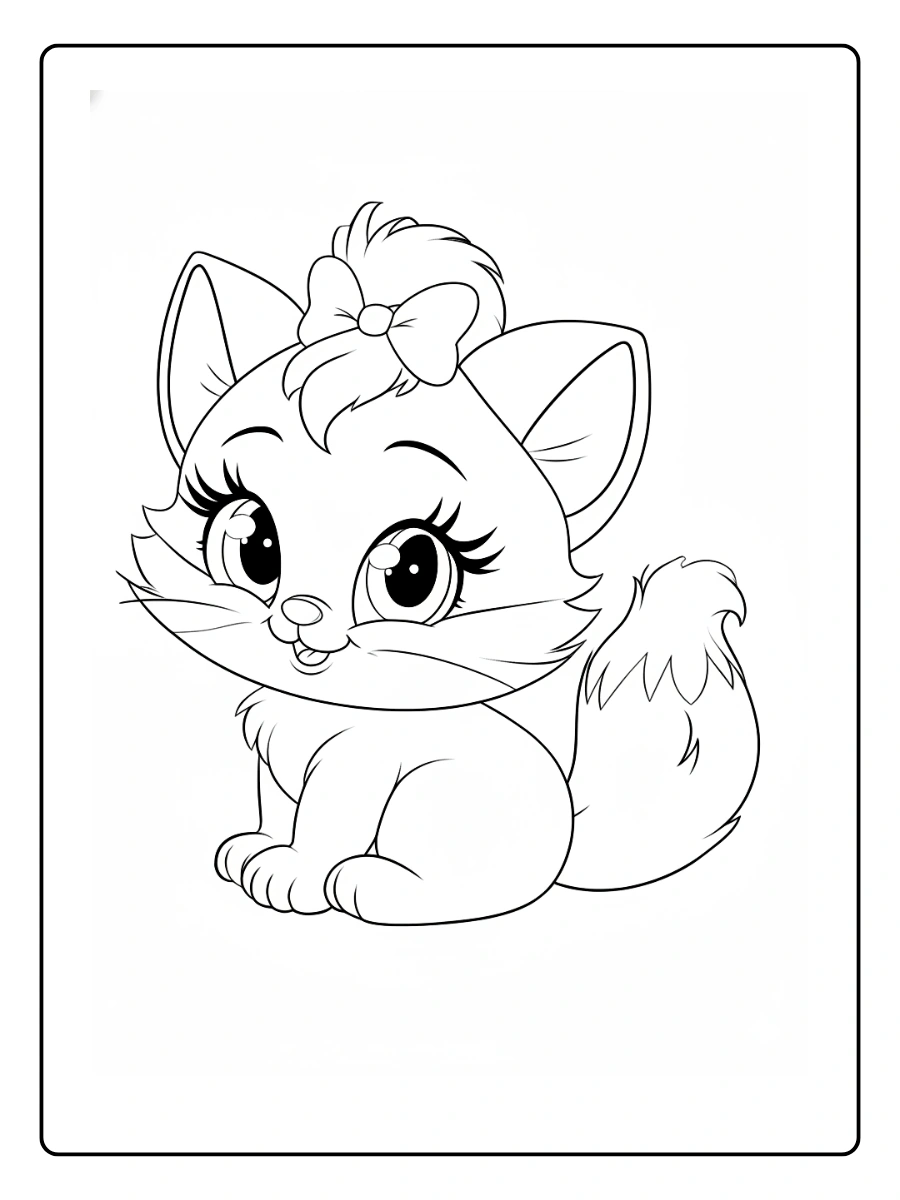Coloriage Chaton Kawaii (4)