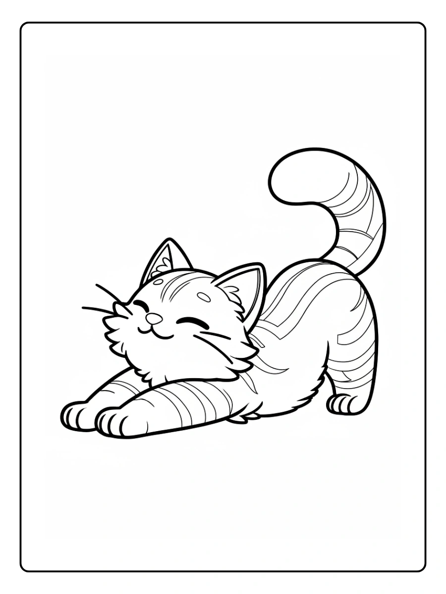 Coloriage Chaton Kawaii (6)