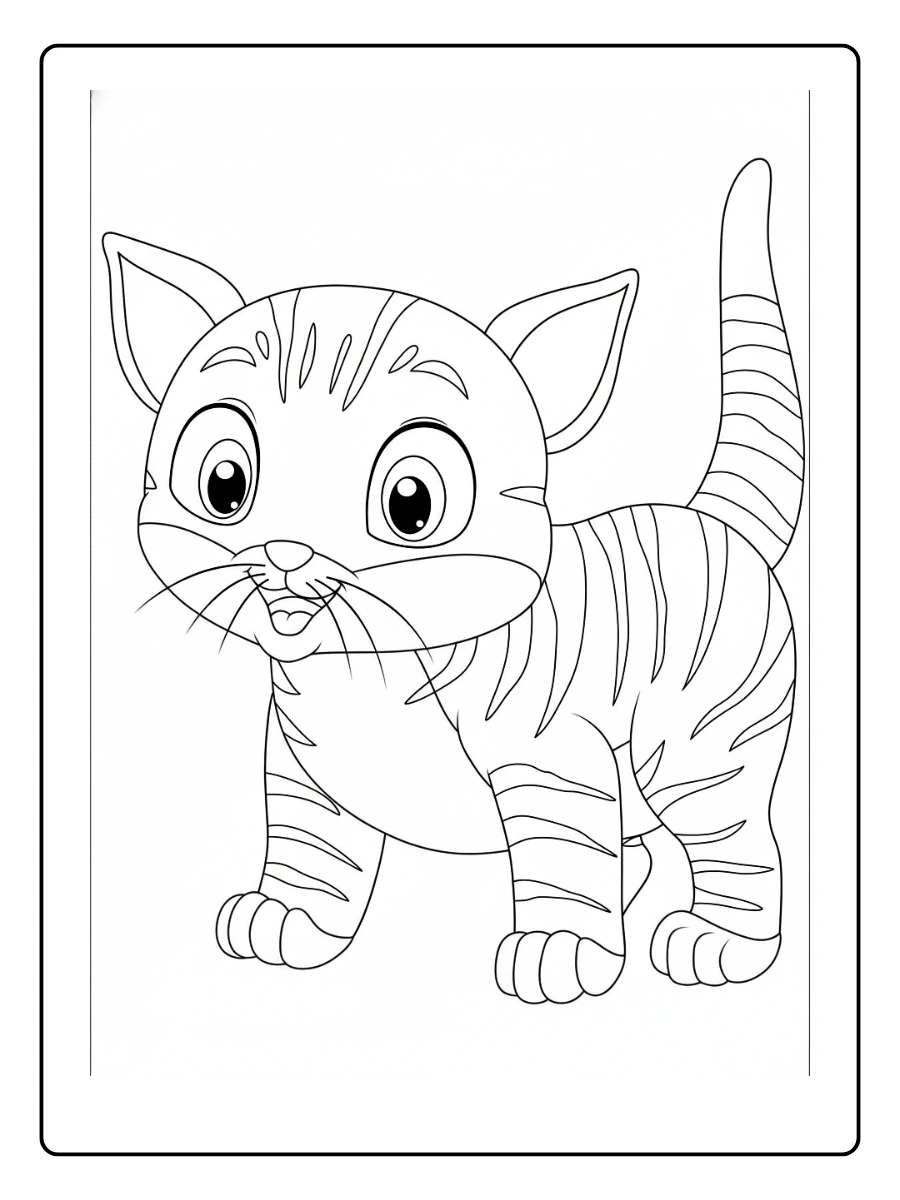 Coloriage Chaton Kawaii (8)