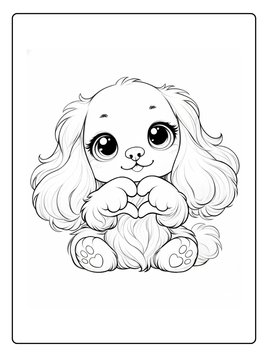 Coloriage Chien Kawaii (1)