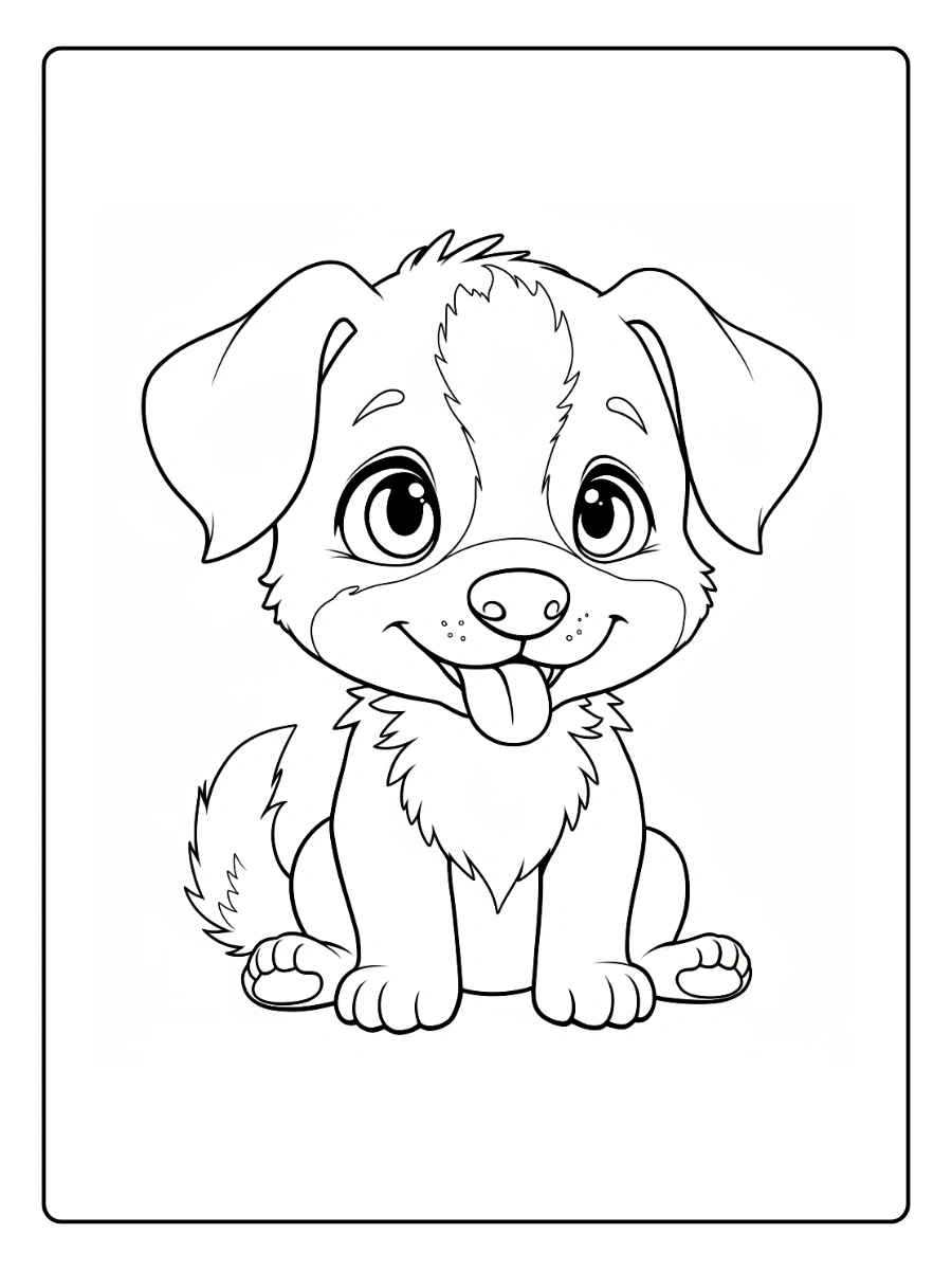 Coloriage Chien Kawaii (2)