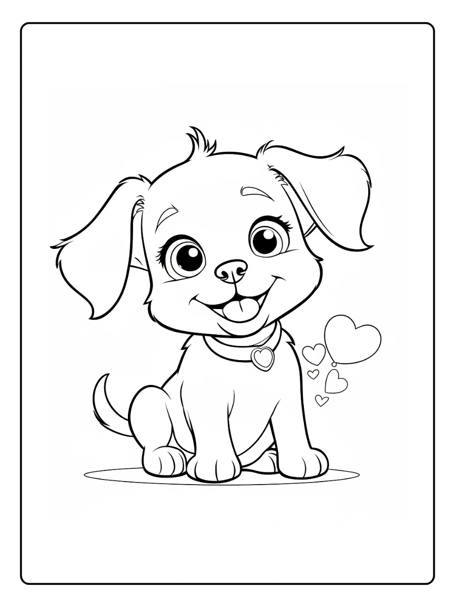 Coloriage Chien Kawaii (5)