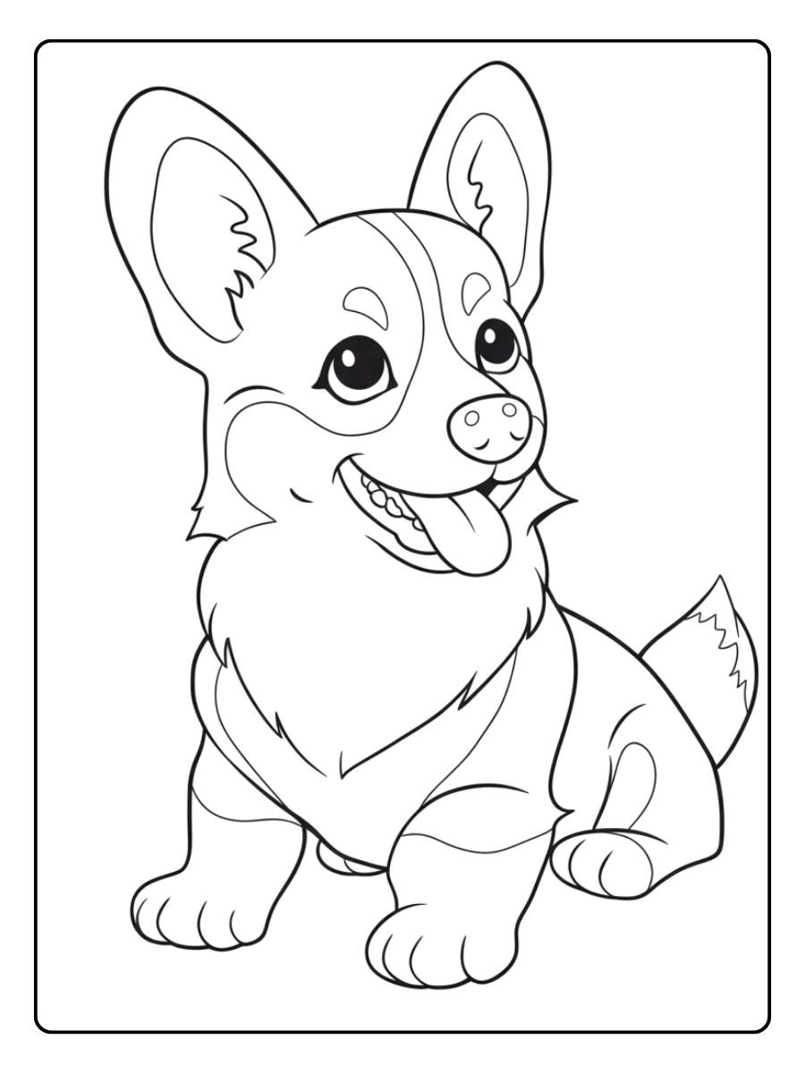 Coloriage Chien Kawaii Mon Meilleur Ami à l'École