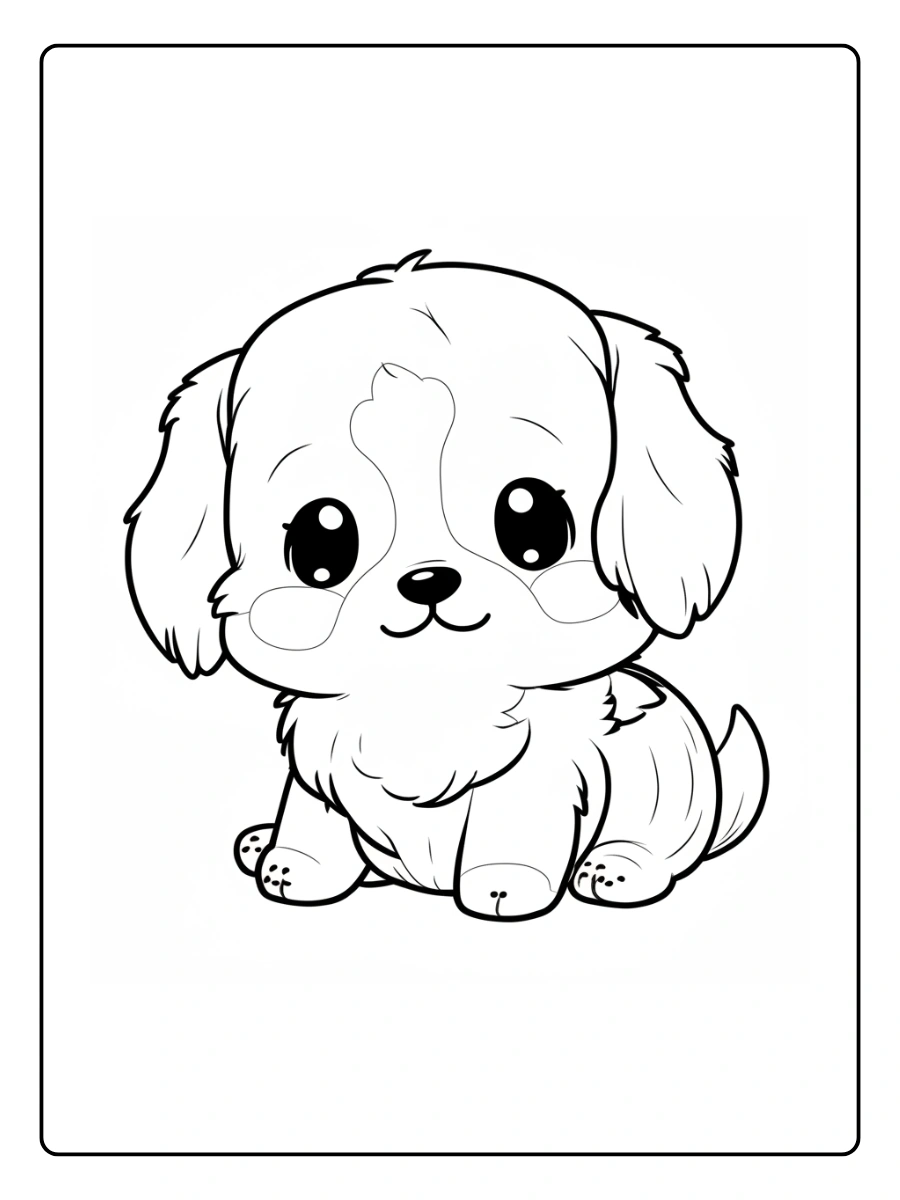 Coloriage Chiot Kawaii (10)