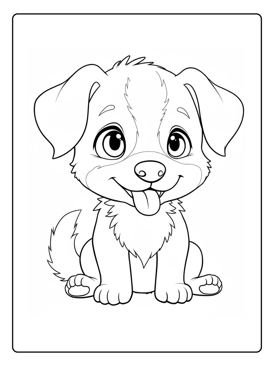 Coloriage Chiot Kawaii (2)