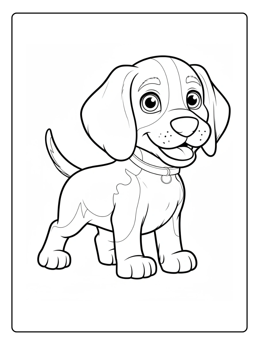 Coloriage Chiot Kawaii (3)