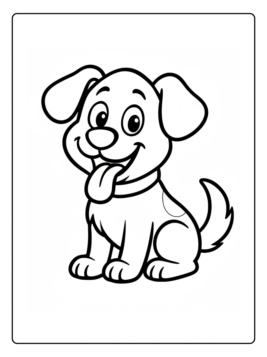 Coloriage Chiot Kawaii (4)