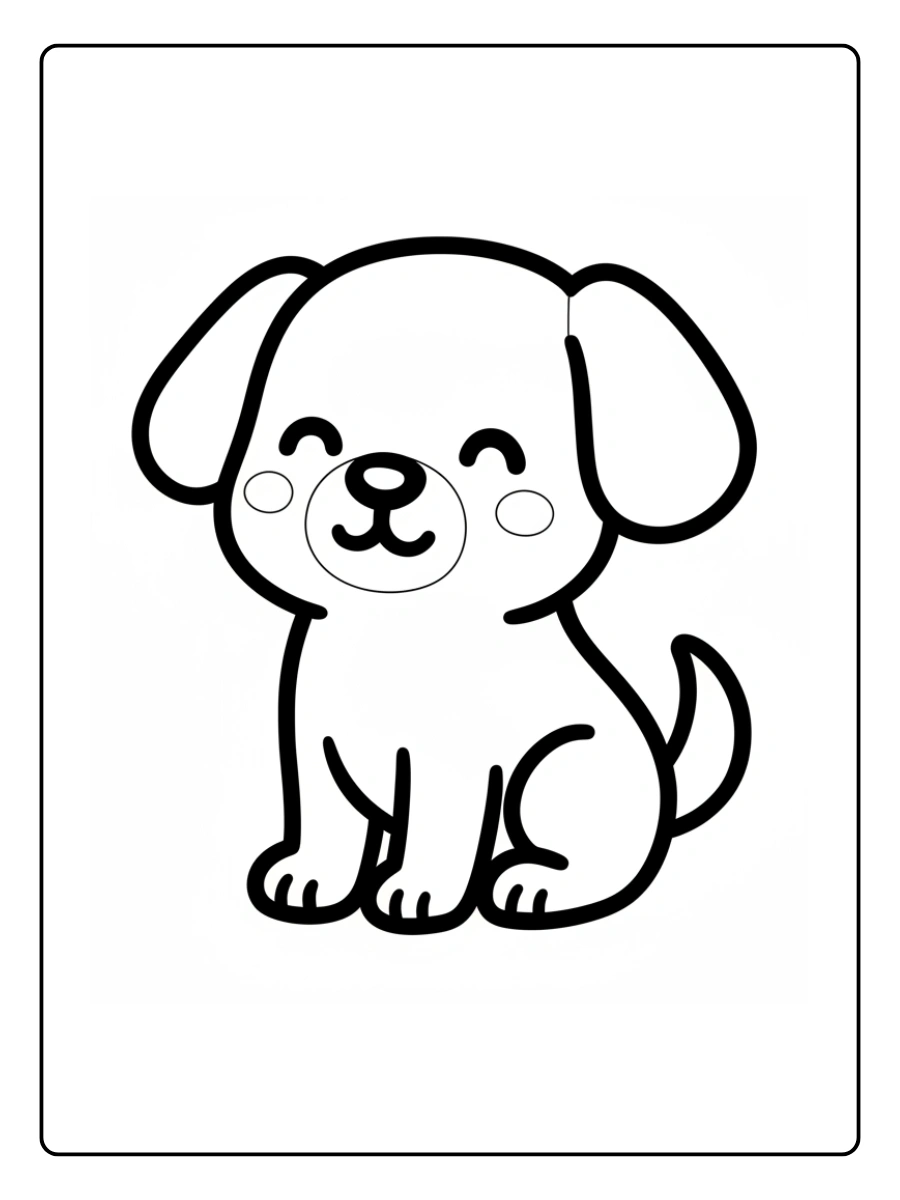 Coloriage Chiot Kawaii (6)