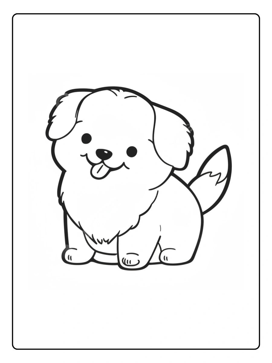 Coloriage Chiot Kawaii (7)