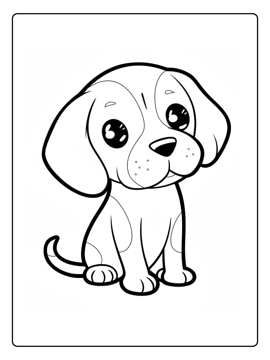 Coloriage Chiot Kawaii (8)