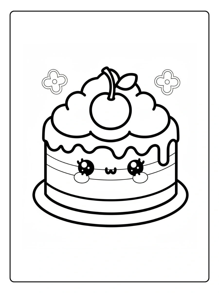 Coloriage Cupcake Kawaii (3)