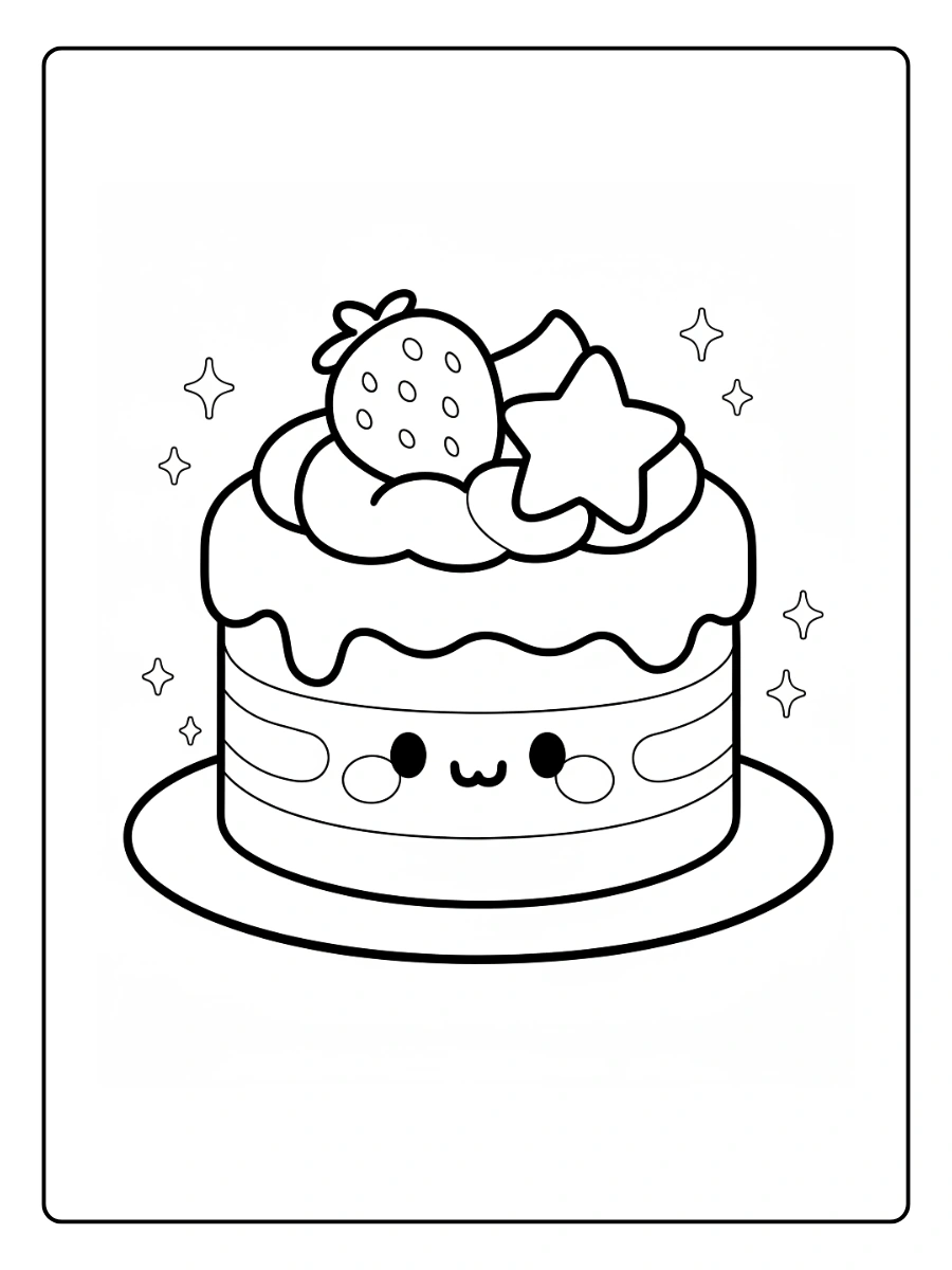 Coloriage Cupcake Kawaii (6)