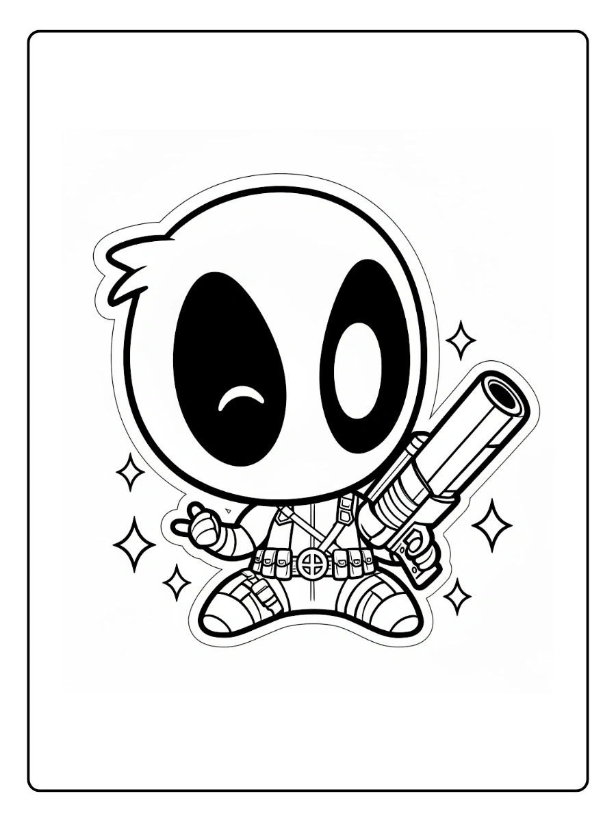 Coloriage Deadpool Kawaii (2)