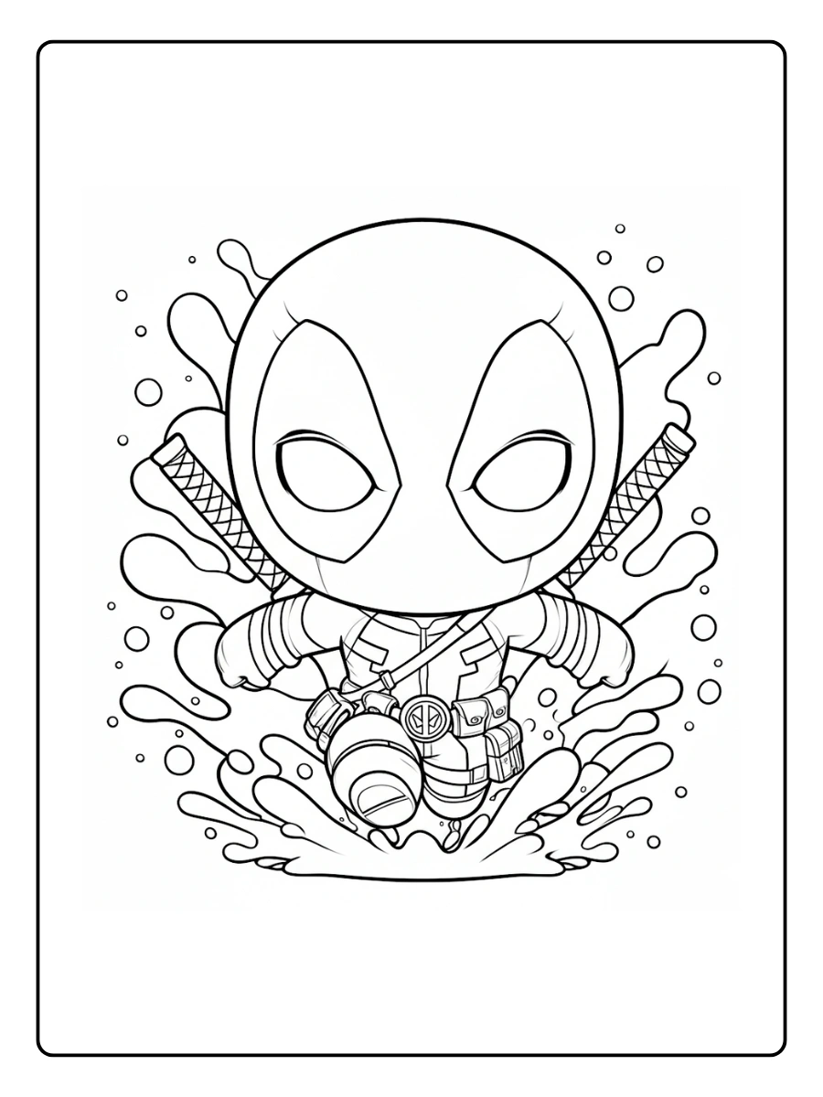 Coloriage Deadpool Kawaii (3)