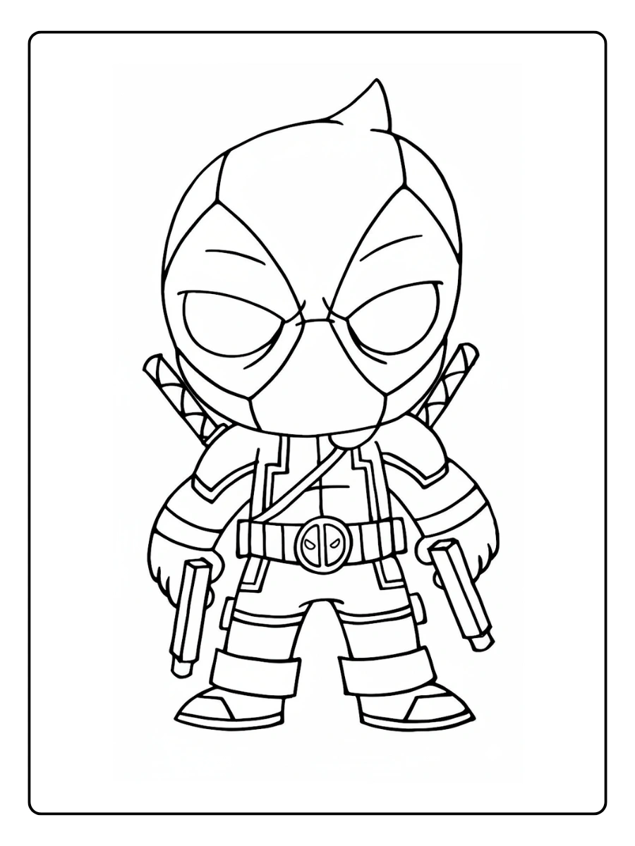 Coloriage Deadpool Kawaii (5)