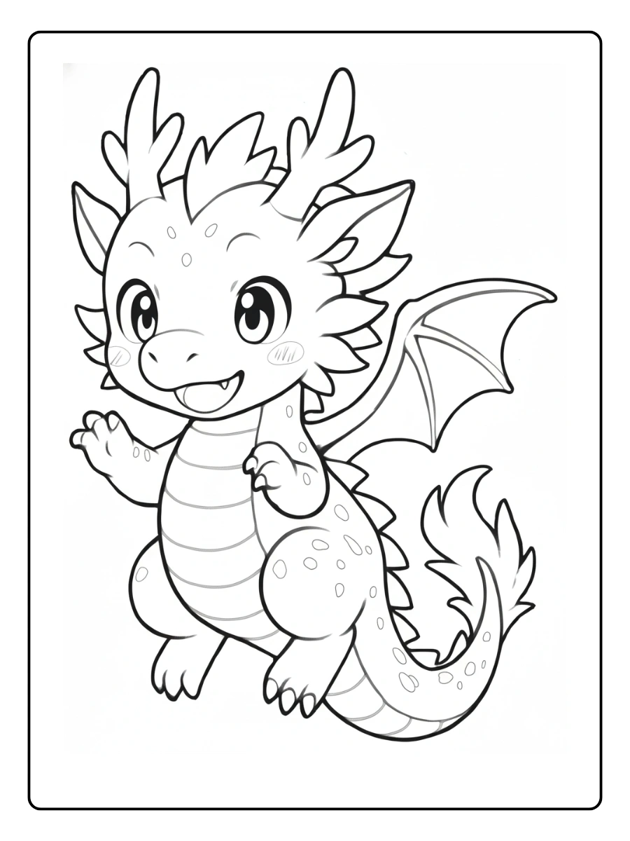 Coloriage Dragon Kawaii (1)