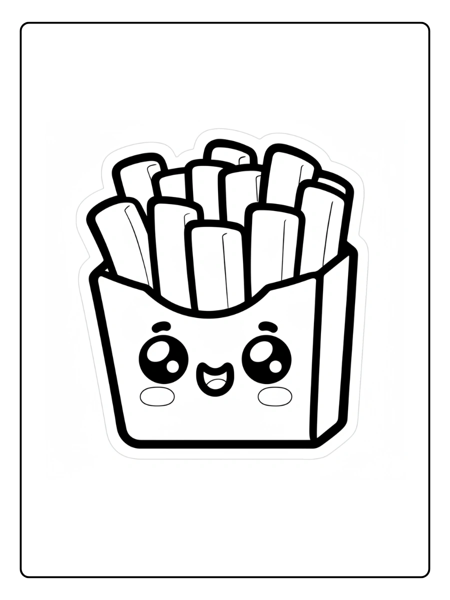 Coloriage Fast Food Kawaii (3)