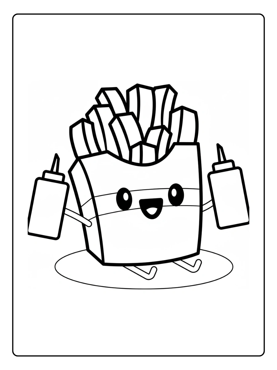 Coloriage Fast Food Kawaii (4)