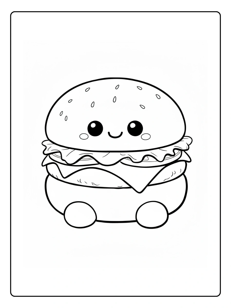Coloriage Fast Food Kawaii (8)