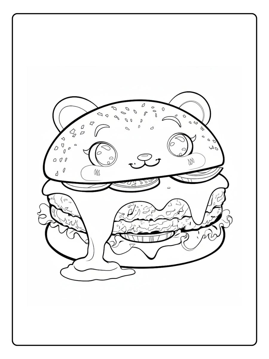 Coloriage Fast Food Kawaii (9)