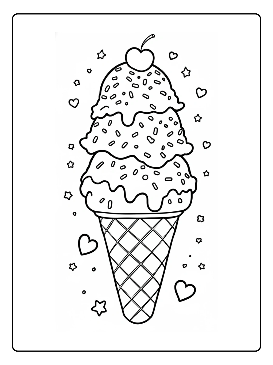 Coloriage Glace Kawaii (5)