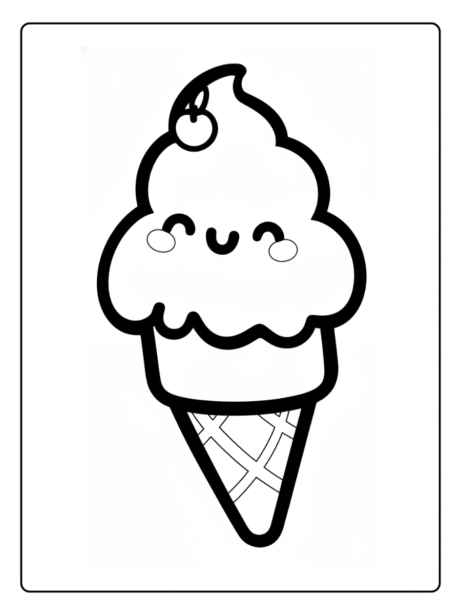 Coloriage Glace Kawaii (7)