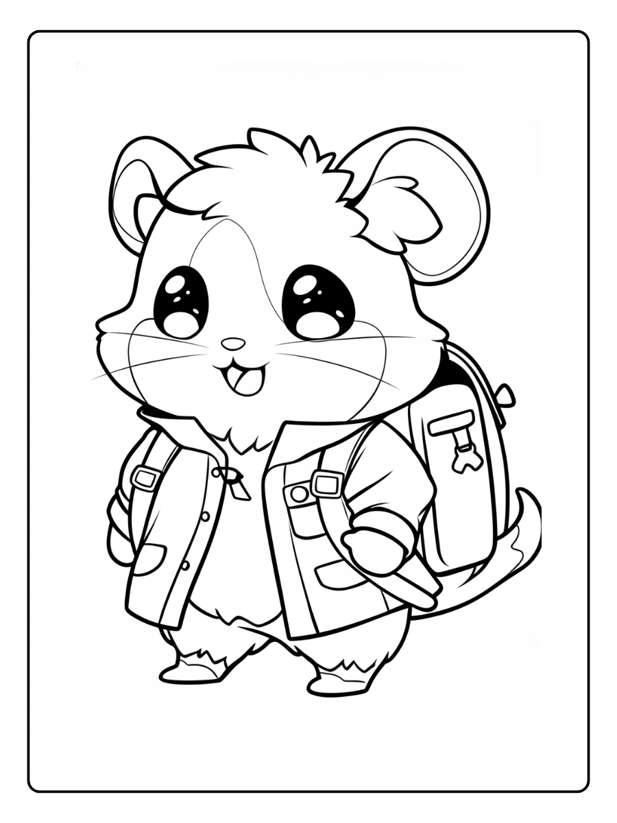 Coloriage Hamster Kawaii (10)