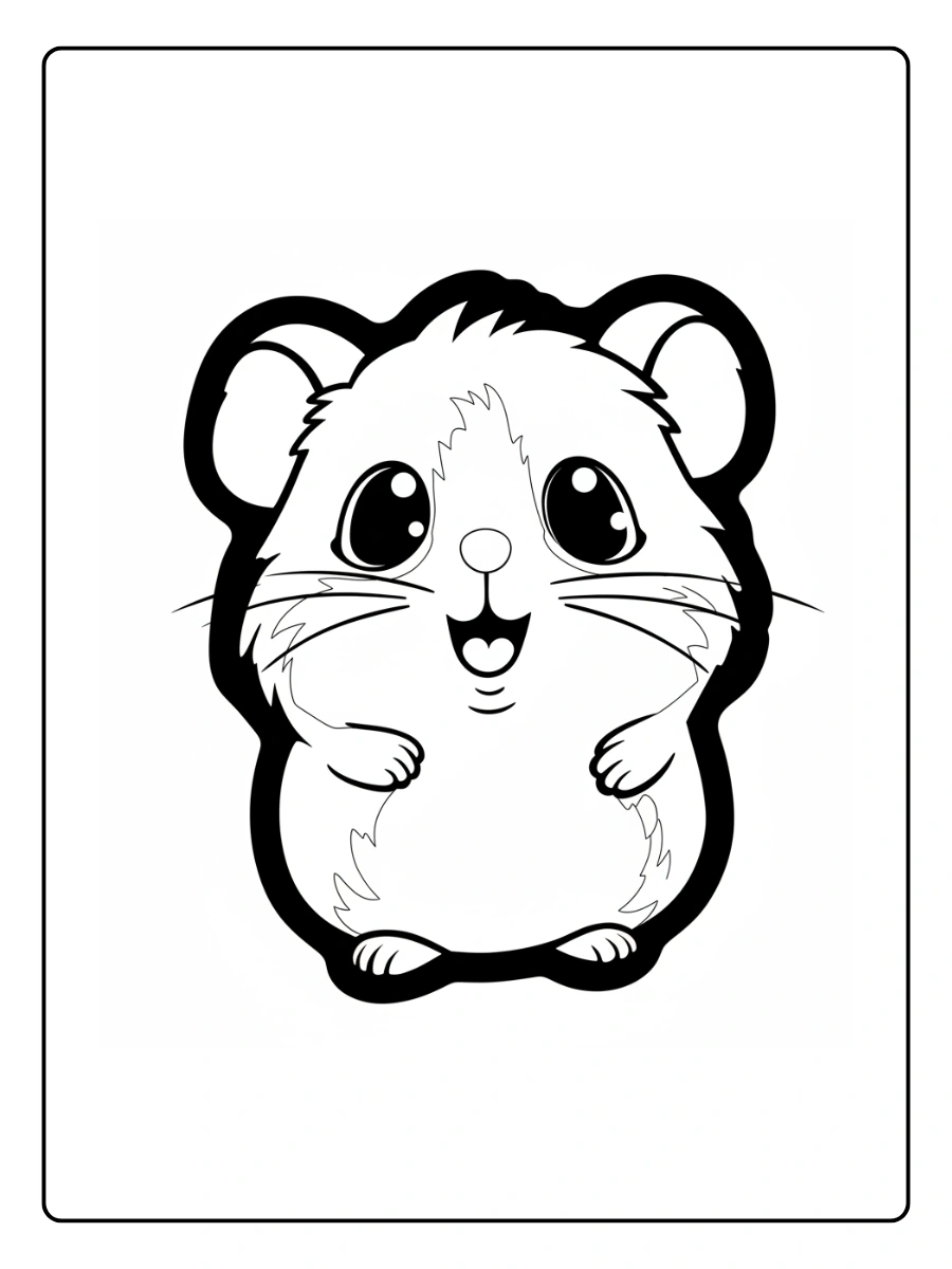 Coloriage Hamster Kawaii (2)