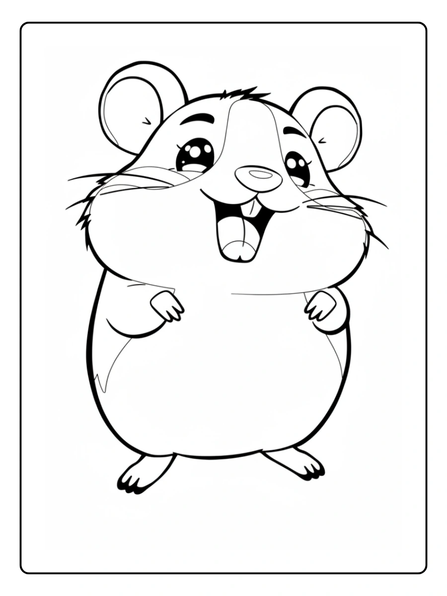 Coloriage Hamster Kawaii (4)