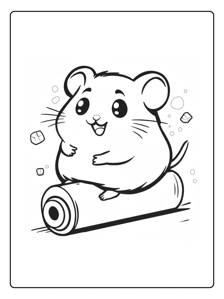 Coloriage Hamster Kawaii (5)