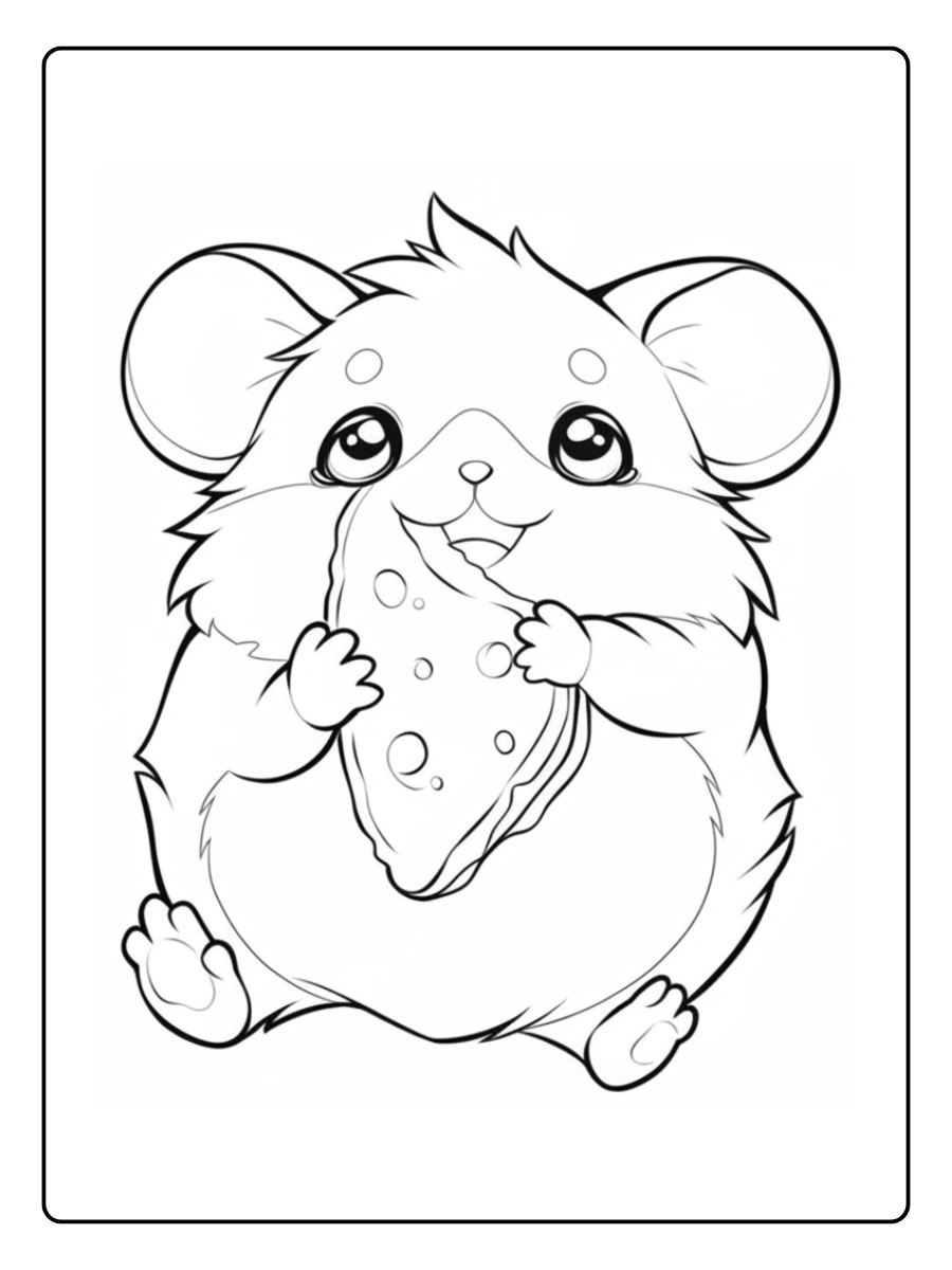 Coloriage Hamster Kawaii (8)