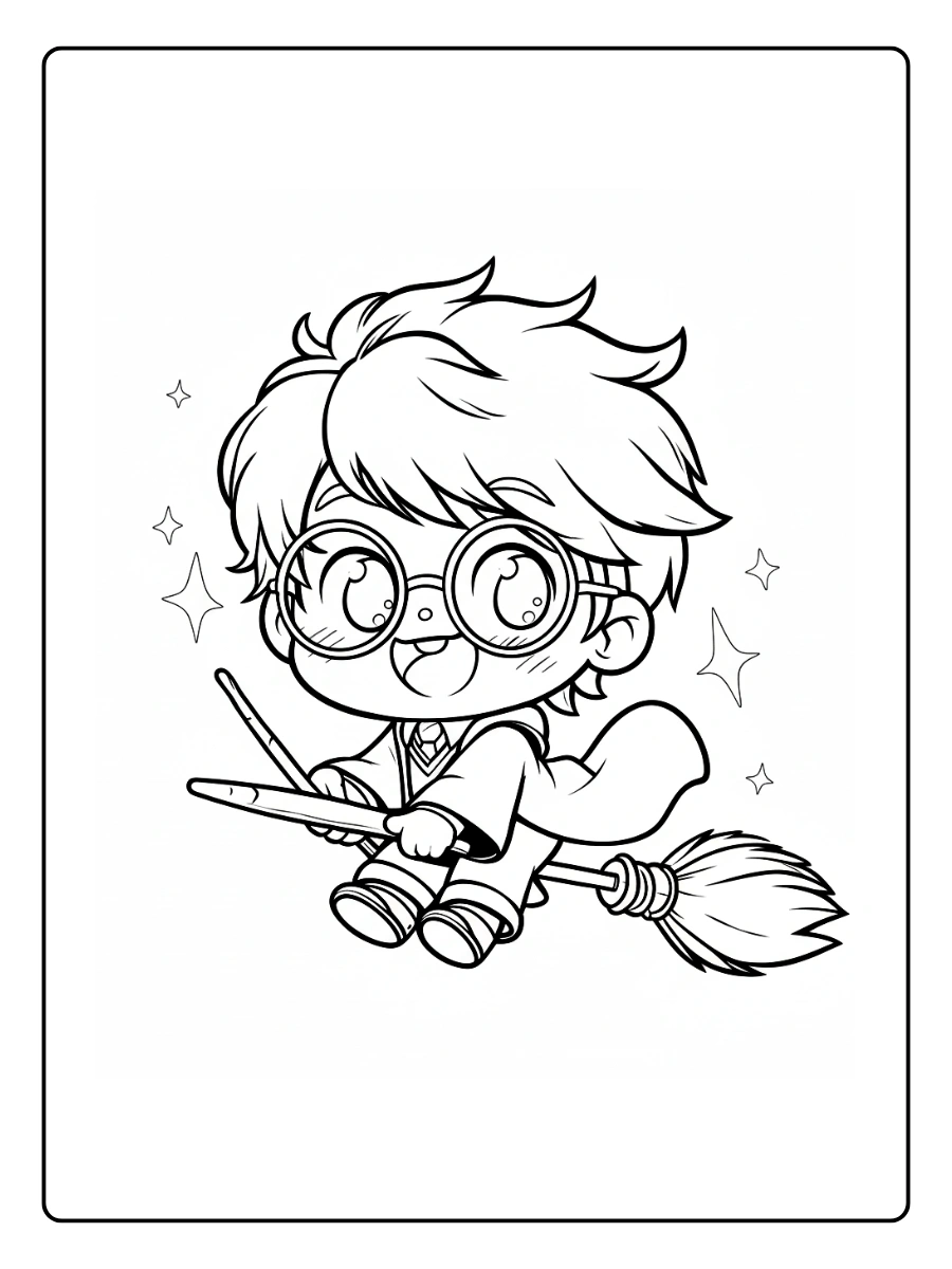 Coloriage Harry Potter Kawaii (10)