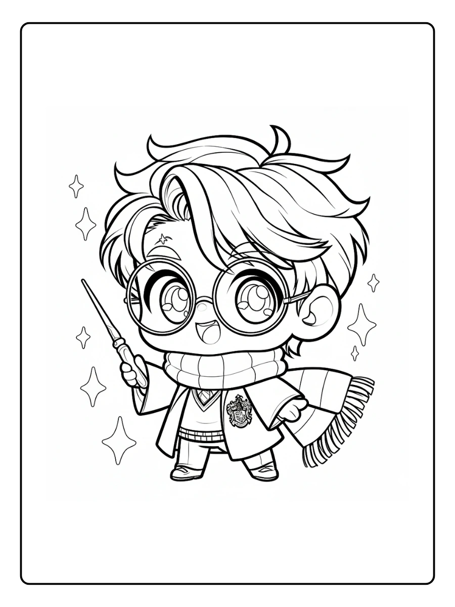 Coloriage Harry Potter Kawaii (2)
