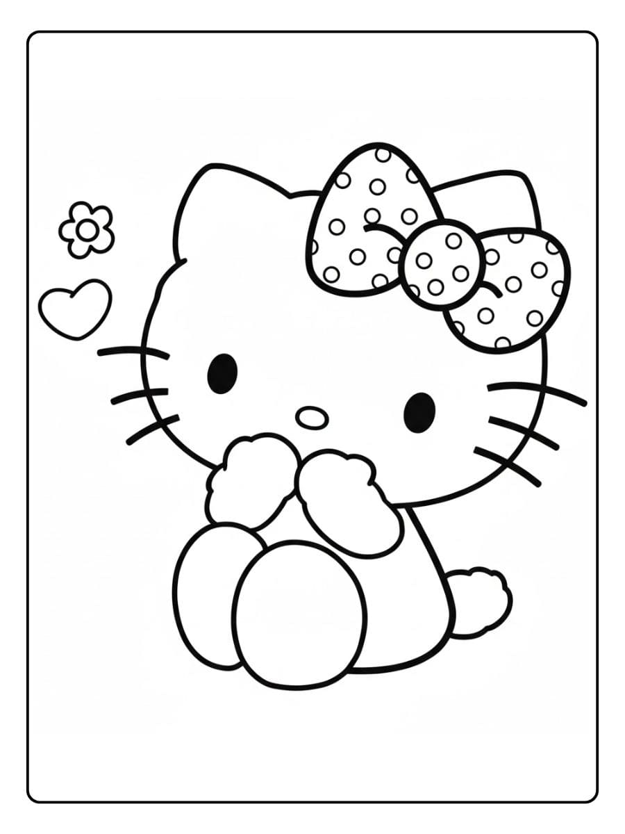 Coloriage Hello Kitty Kawaii L'Icône Adorable