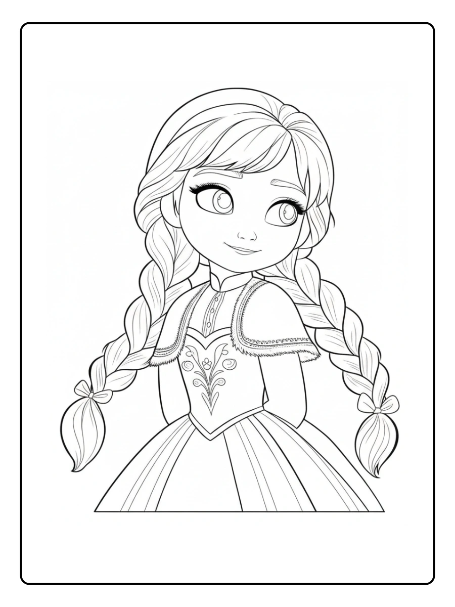 Coloriage Kawaii Disney Princesse (1)