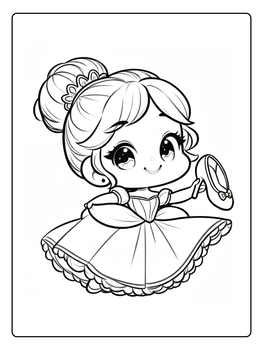 Coloriage Kawaii Disney Princesse (5)