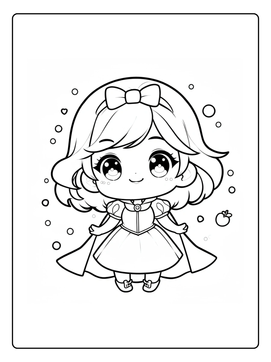 Coloriage Kawaii Disney Princesse (6)
