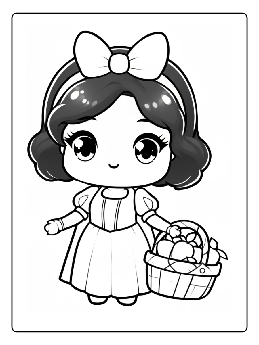 Coloriage Kawaii Disney Princesse (7)