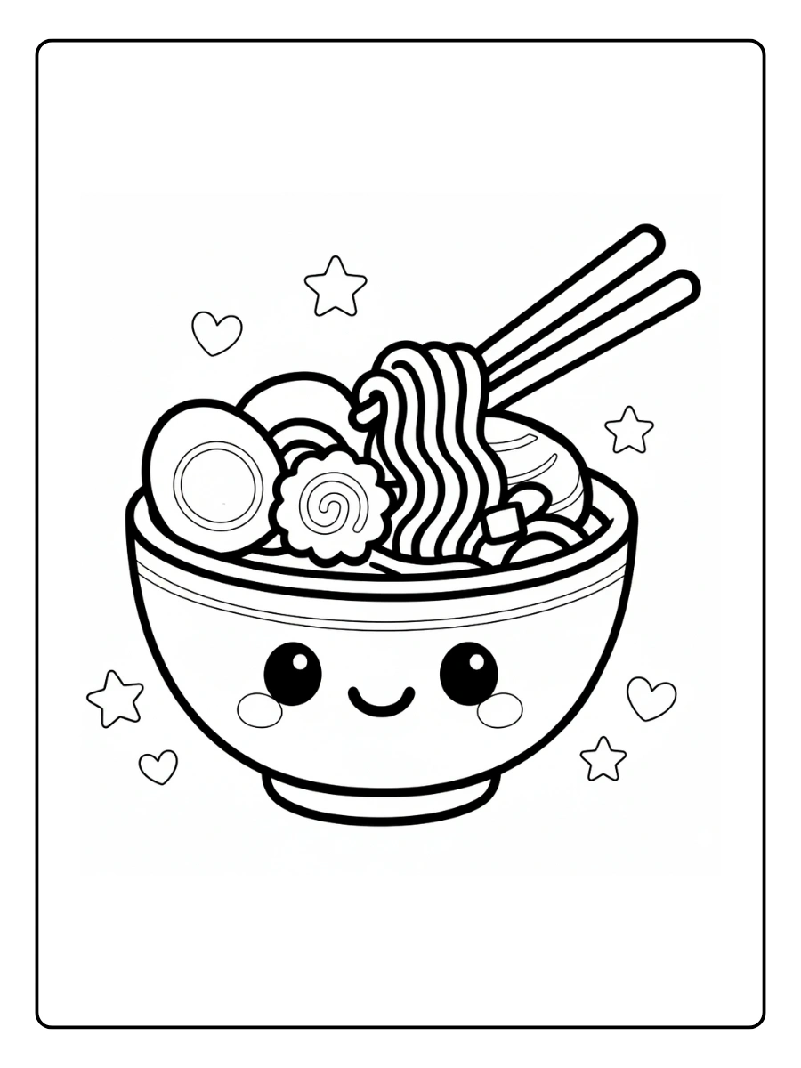 Coloriage Kawaii Nourriture Japonaise (2)