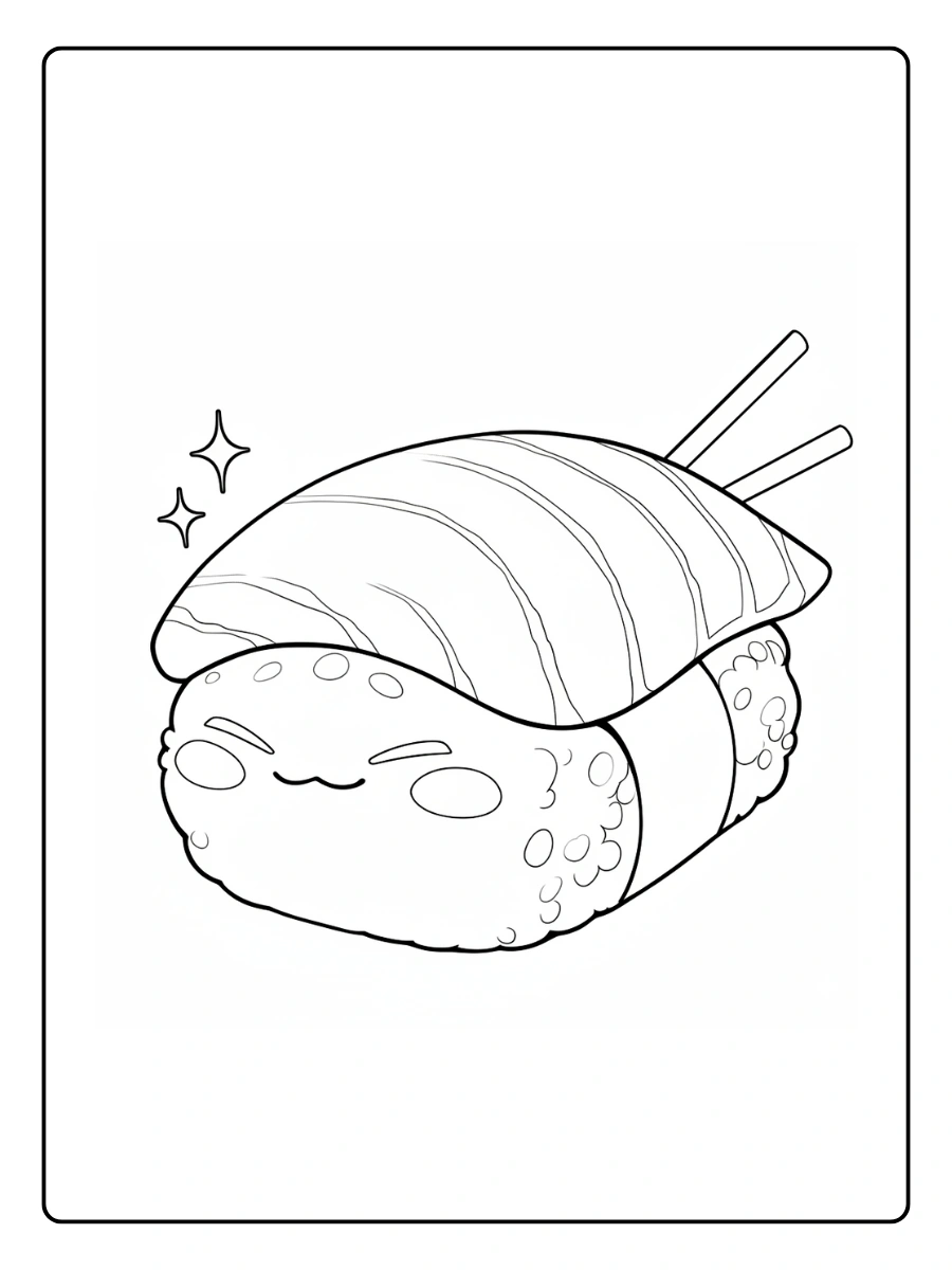 Coloriage Kawaii Nourriture Japonaise (6)
