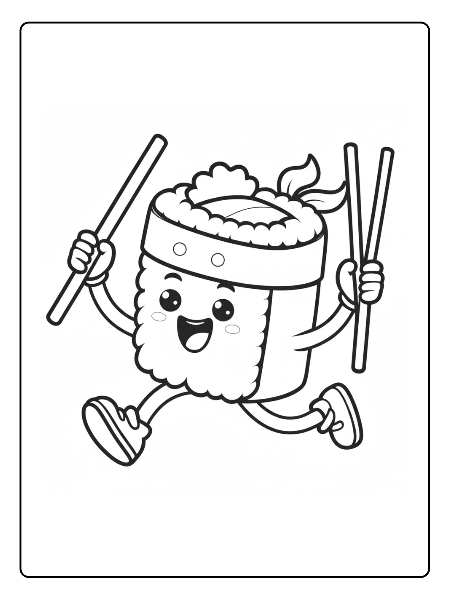 Coloriage Kawaii Nourriture Japonaise (9)