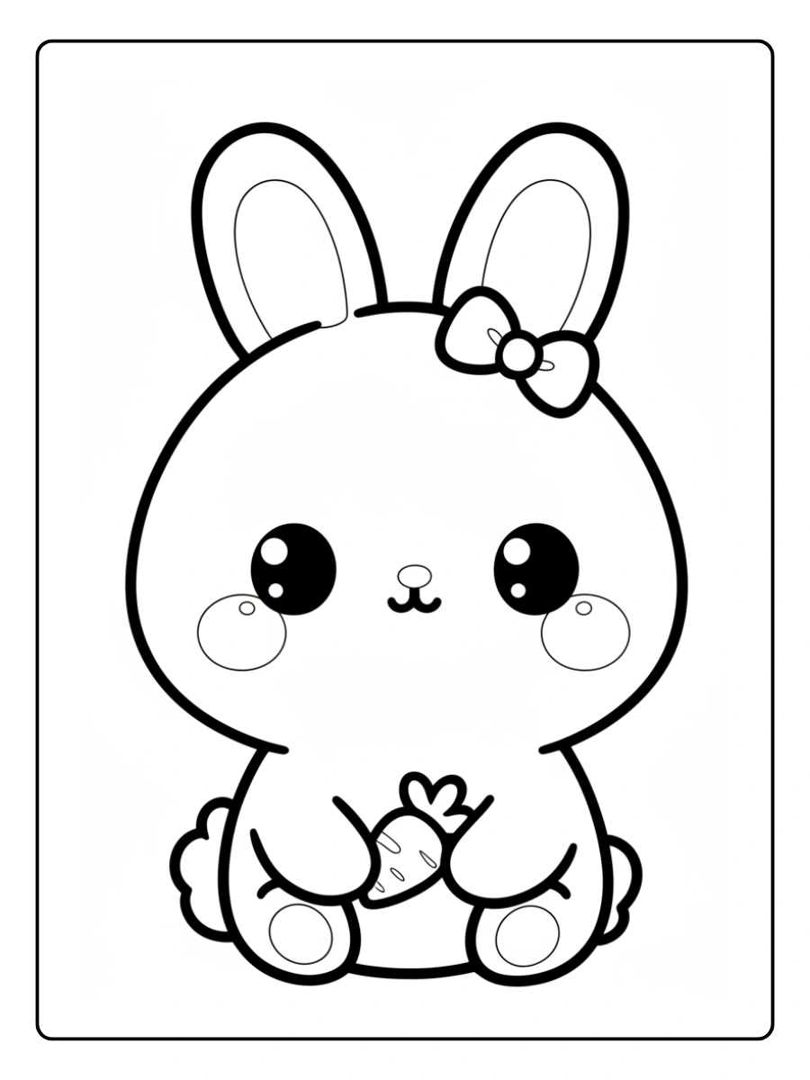 Coloriage Lapin Kawaii (2)